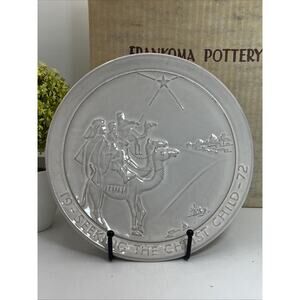 Frankoma 1972 Annual Christmas Plate  “Seeking the Christ Child” vtg Pottery Art